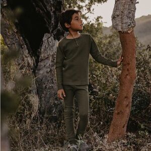 The Simple Folk Organic Waffle Cotton Set | Olive